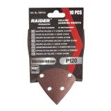 Set 10 foi abrazive Velcro P120 150x100 mm pentru multislefuitor Raider