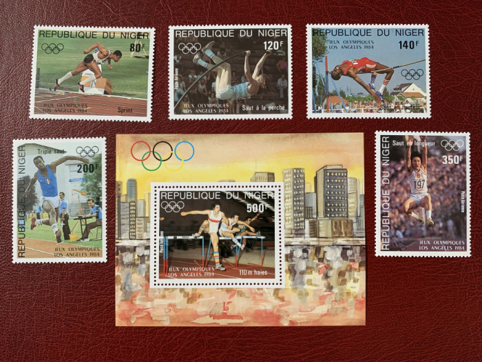 niger - Timbre sport, jocurile olimpice 1984, nestampilate MNH