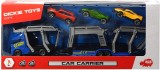 SET TRAILER 28CM CU 3 MASINUTE METALICE - ALBASTRU SuperHeroes ToysZone