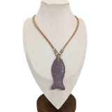 Colier din pluta Pestisor violet