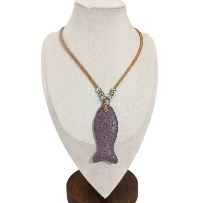 Colier din pluta Pestisor violet