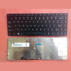 Tastatura laptop noua LENOVO G470 V470 B470 Black Frame Black US