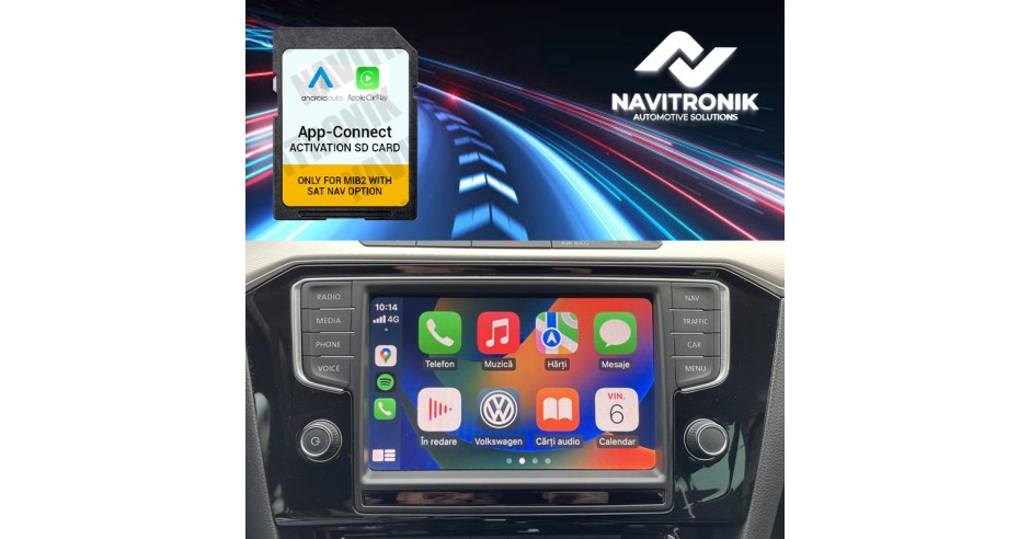 SD Card activare App-Connect Apple Carplay Android Auto Volkswagen ...