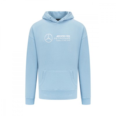 Mercedes AMG Petronas hanorac de bărbați cu glugă Retro blue F1 Team 2023 - XXL foto