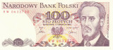 Bancnota Polonia 100 Zloti 1986 - P143e UNC