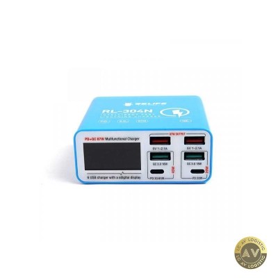 Incarcator Statie Relife RL-304N 87W 3A 2 x USB-C - 4 x USB-A Albastru foto