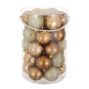 Set 30 de globuri pentru brad, 7 cm, Auriu