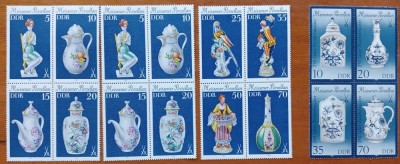GERMAN-DDR-&amp;#039;&amp;#039;PORTELANURI DE MEISEN&amp;#039;&amp;#039;2 Emisi complete=MNH-Nestampilata foto