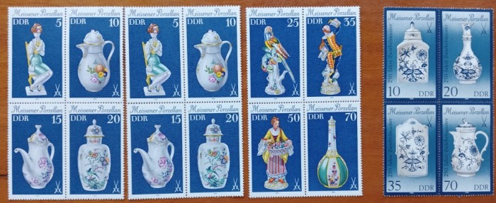 GERMAN-DDR-&#039;&#039;PORTELANURI DE MEISEN&#039;&#039;2 Emisi complete=MNH-Nestampilata