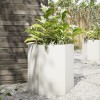 Gossi jardiniera de gradina alb 46x40x45 cm otel hexagonal