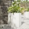 Gossi jardiniera de gradina alb 46x40x45 cm otel hexagonal