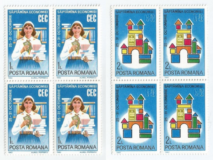 |Romania, LP 1064/1982, Saptamana Economiei (C.E.C.), bloc 4, MNH