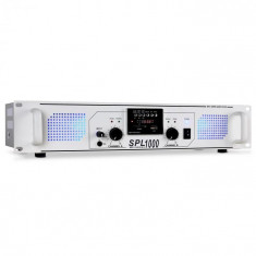 Skytec SPL-1000 PA amplificator USB SD MP3 2800W alb foto