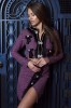 Costum Dama Roz cu Fusta si Sacou Scurt Rebecca Elegant, Strasuri, Oficina, Vascoza