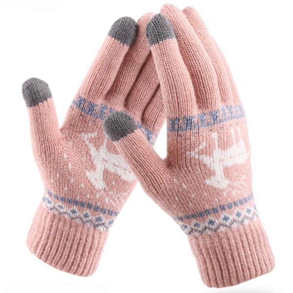Manusi De Iarna Tactile Dama Techsuit ST0002, Marime Universala, Roz