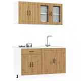 Set dulap de bucătărie 4 piese &bdquo;Kalmar&rdquo; stejar artizanal lemn