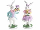 Cumpara ieftin Set 2 figurine Iepurasi Paste polirasina multicolora cm 11,5 x 8 x 22,5 H