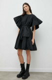 MMC STUDIO rochie culoarea negru, mini, evazati