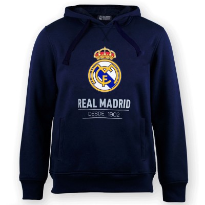 Real Madrid hanorac de bărbați cu glugă No25 Crest navy - M foto