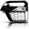 Grila bara protectie, spoiler Bmw X3 (G01), 06.2017-07.2021; X4 (G02), 03.2018-, model: pachet,M, montare fata, stanga, gaura senzor parcare; gauri p