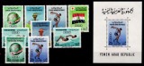 YEMEN, SPORT TOKYO - COLIȚĂ + SERIE COMPLETĂ MNH, Nestampilat