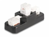 Set Keystone Cat.6 LSA cu suport clip-on RJ45/RJ11 Negru, Delock 87104