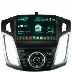 Navigatie Ford Focus 3 (2011-2019), Android 12, A-Octacore 4GB RAM + 64GB ROM, 9 Inch - AD-BGA9004+AD-BGRKIT144