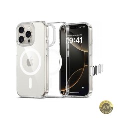 Husa MagSafe pentru Apple iPhone 16 Pro Max Tech-Protect Flexair Hybrid CC Transparenta