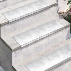 vidaXL Plăci cu tablouri 5 pcs Argintiu 60 x 18 cm Aluminiu
