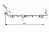 Conducta / cablu frana HONDA ACCORD VIII TOURER (2008 - 2016) BOSCH 1 987 481 520