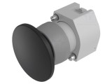 Comutator EAO 22mm acționat prin apăsare, poziție stabilă, negru