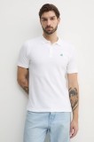 United Colors of Benetton tricou polo barbati, culoarea alb, neted, 3WG9U301Z