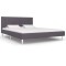 Cadru pat fara saltea tesatura gri 135x190 cm