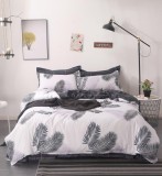 Cumpara ieftin Lenjerie Pat Prophet Fx020, Bumbac, 4 Piese, Fara Elastic, Alb, Gri, Imprimeu