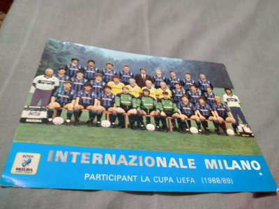 POZA CU ECHIPA FOTBAL INTERNAZIONALE MILANO 1988-1989 foto