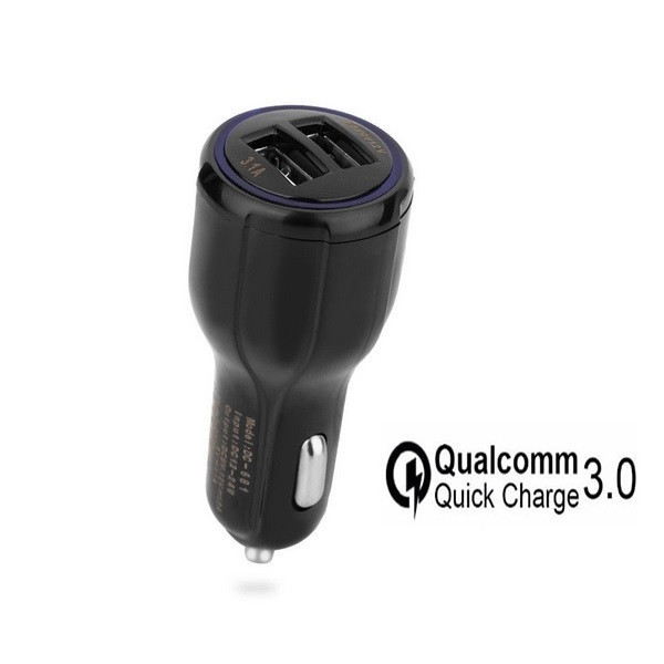 Incarcator auto Qualcomm Quick Charge 3.0, cu 2 porturi USB