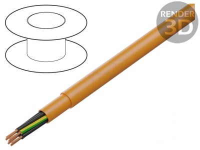 Cablu Neecranat PUR-ORANGE-JZ 7G1mm2 300V/500V Cu Litaj foto
