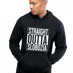 Hanorac Barbati Negru - Straight Outta Slobozia - XL