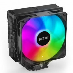 Cooler CPU PCCOOLER Paladin EX400 ARGB, iluminare ARGB, 1x120 mm, 1800 rpm, PWM (Negru)