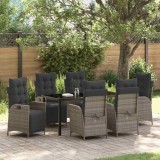 Cumpara ieftin Set de masă pentru grădină 7 pcs Gri Rattan poli