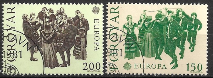 B1710 - Faroe 1981 - Europa-cept 2v.serie completa ,stampilat