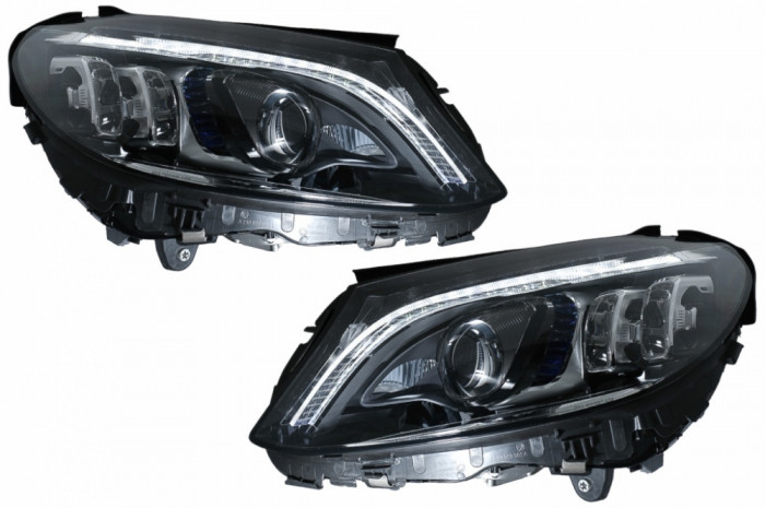 Faruri Full Multibeam LED compatibil cu Mercedes C-Class W205 S205 (2014-2018) LHD HLMBW205FX