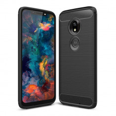 Husa Flexibila Antisoc Carbon pentru Motorola Moto G7 Power, Negru foto