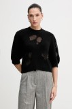 United Colors of Benetton pulover din amestec de l&acirc;nă culoarea negru, light, 18L4E10EV