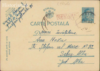 HST CP298 Carte poștală farmacist militar Spital 21 Campanie OPM 95 1941 foto