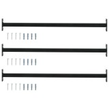 vidaXL Bară de siguranță ajustabilă pentru fereastră 3 pcs Negru Oțel 42031310
