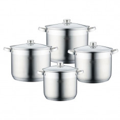 Set cratite inox cu capac Peterhof PH-15842, 8 piese foto