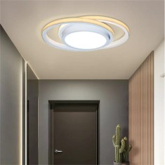 Lustra LED 46W, cercuri albe, lumina rece/calda/neutra