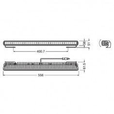 PROIECTOR LED 6000K, 3900 LM - LEDriving LIGHTBAR SX500-CB OSRAM