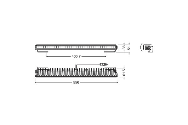 PROIECTOR LED 6000K, 3900 LM - LEDriving LIGHTBAR SX500-CB OSRAM